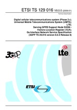 Die Norm ETSI TS 129016-V8.0.0 20.1.2009 Ansicht