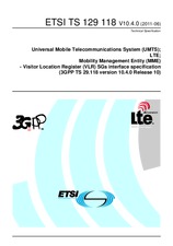 Die Norm ETSI TS 129118-V10.4.0 22.6.2011 Ansicht