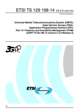 Die Norm ETSI TS 129198-14-V5.3.0 30.9.2003 Ansicht