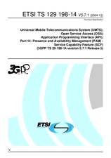 UNGÜLTIG ETSI TS 129198-14-V5.7.0 30.9.2004 Ansicht