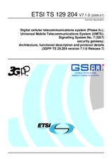 Die Norm ETSI TS 129204-V7.1.0 31.7.2006 Ansicht