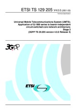 Die Norm ETSI TS 129205-V4.0.0 31.3.2001 Ansicht