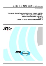 Die Norm ETSI TS 129232-V4.4.0 31.3.2002 Ansicht
