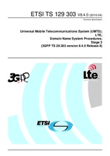 Die Norm ETSI TS 129303-V8.4.0 14.4.2010 Ansicht