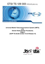 Die Norm ETSI TS 129303-V10.4.0 26.10.2012 Ansicht