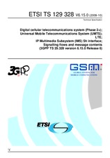 Die Norm ETSI TS 129328-V6.15.0 13.10.2009 Ansicht