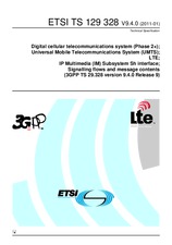 Die Norm ETSI TS 129328-V9.4.0 14.1.2011 Ansicht