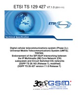 Die Norm ETSI TS 129427-V7.1.0 4.11.2011 Ansicht
