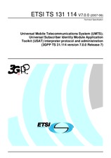 Die Norm ETSI TS 131114-V7.0.0 28.6.2007 Ansicht