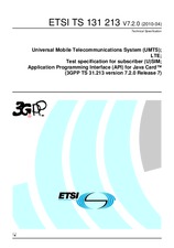 Die Norm ETSI TS 131213-V7.2.0 23.4.2010 Ansicht