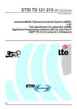 Die Norm ETSI TS 131213-V8.1.0 23.4.2010 Ansicht
