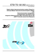 Die Norm ETSI TS 132352-V8.0.0 27.1.2009 Ansicht