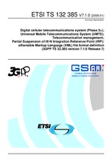 Die Norm ETSI TS 132385-V7.1.0 17.1.2008 Ansicht