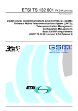 Die Norm ETSI TS 132601-V4.0.0 24.7.2001 Ansicht