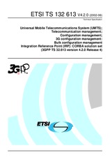 Die Norm ETSI TS 132613-V4.2.0 27.6.2002 Ansicht