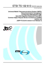 Die Norm ETSI TS 132613-V4.3.0 30.9.2002 Ansicht