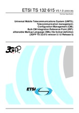 Die Norm ETSI TS 132615-V5.1.0 30.6.2003 Ansicht