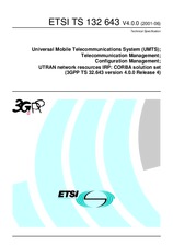 Die Norm ETSI TS 132643-V4.0.0 31.7.2001 Ansicht