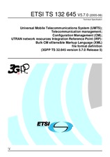 Die Norm ETSI TS 132645-V5.7.0 30.6.2005 Ansicht