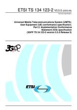 Die Norm ETSI TS 134123-2-V5.5.0 30.9.2003 Ansicht