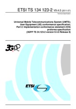 Die Norm ETSI TS 134123-2-V9.4.0 26.7.2011 Ansicht