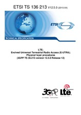 Die Norm ETSI TS 136213-V12.5.0 20.4.2015 Ansicht