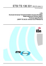 Die Norm ETSI TS 136331-V8.2.0 4.11.2008 Ansicht