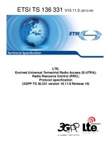 Die Norm ETSI TS 136331-V10.11.0 26.9.2013 Ansicht