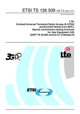 Die Norm ETSI TS 136509-V8.7.0 11.7.2011 Ansicht