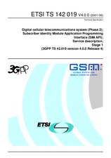 Die Norm ETSI TS 142019-V4.0.0 31.7.2001 Ansicht
