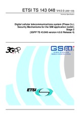 UNGÜLTIG ETSI TS 143048-V4.0.0 31.3.2001 Ansicht