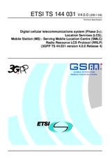 Die Norm ETSI TS 144031-V4.0.0 15.5.2001 Ansicht