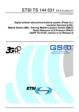 Die Norm ETSI TS 144031-V5.4.0 31.7.2002 Ansicht
