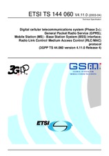 Die Norm ETSI TS 144060-V4.11.0 30.4.2003 Ansicht