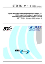 Die Norm ETSI TS 144118-V5.0.0 31.7.2002 Ansicht
