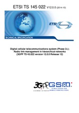 Die Norm ETSI TS 145022-V12.0.0 9.10.2014 Ansicht