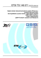 Die Norm ETSI TS 148071-V4.3.0 26.2.2002 Ansicht