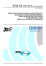Die Norm ETSI TS 151014-V4.1.0 31.3.2003 Ansicht