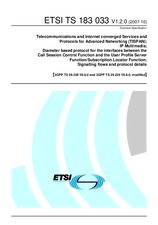 Die Norm ETSI TS 183033-V1.2.0 30.10.2007 Ansicht
