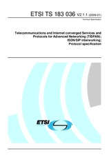 Die Norm ETSI TS 183036-V2.1.1 22.1.2009 Ansicht