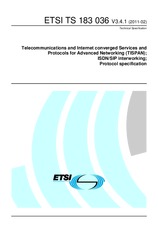 Die Norm ETSI TS 183036-V3.4.1 21.2.2011 Ansicht