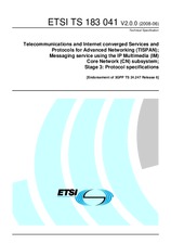 Die Norm ETSI TS 183041-V2.0.0 11.6.2008 Ansicht