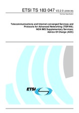 Die Norm ETSI TS 183047-V2.2.0 6.6.2008 Ansicht