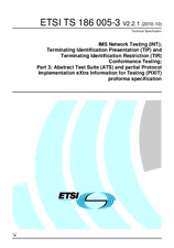 Die Norm ETSI TS 186005-3-V2.2.1 29.10.2010 Ansicht