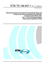 Die Norm ETSI TS 186007-1-V1.1.1 23.10.2006 Ansicht