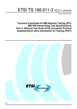 Die Norm ETSI TS 186011-3-V2.2.1 25.9.2009 Ansicht