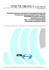 Die Norm ETSI TS 186012-1-V1.0.0 19.6.2008 Ansicht