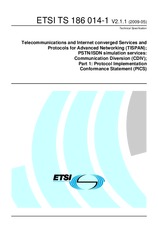 Die Norm ETSI TS 186014-1-V2.1.1 19.5.2009 Ansicht
