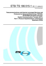 Die Norm ETSI TS 186015-1-V2.1.1 20.7.2009 Ansicht
