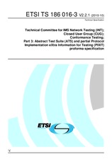 Die Norm ETSI TS 186016-3-V2.2.1 29.10.2010 Ansicht